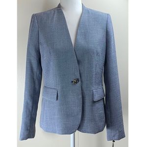 DKNY Size 4 Blue and White Blazer